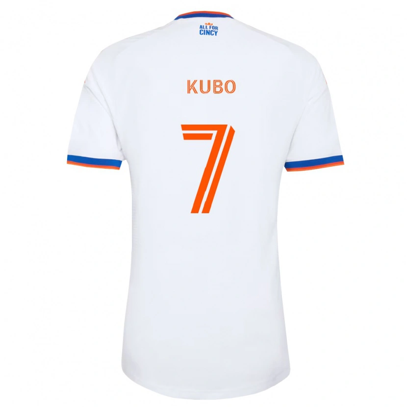 Danxen Niño Camiseta Yuya Kubo #7 Blanco Azul Marino Naranja 2ª Equipación 2026/27 La Camisa México