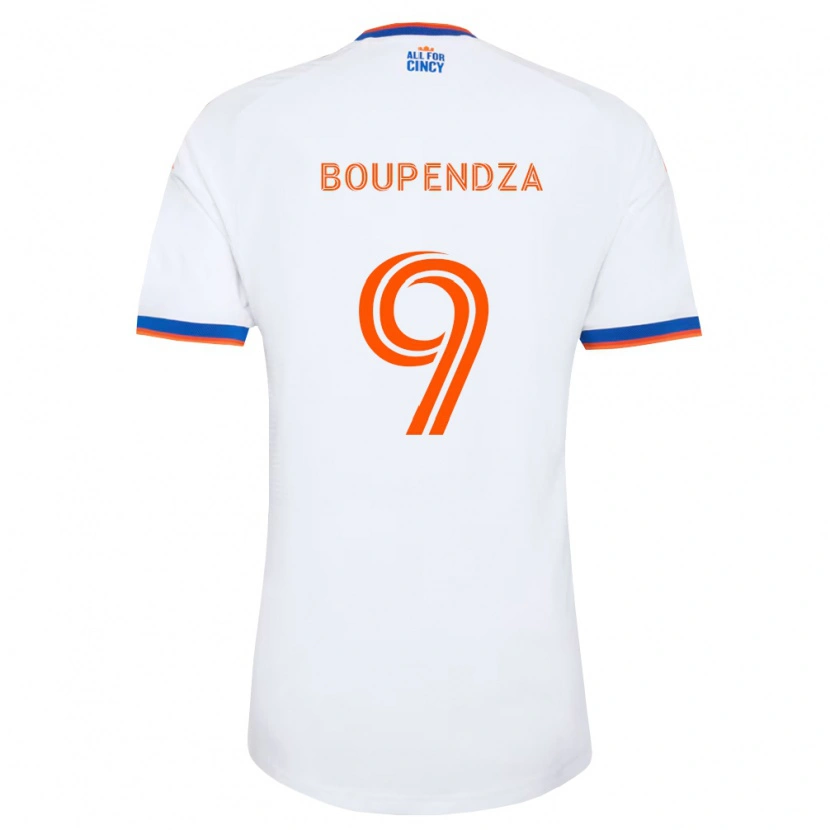 Danxen Niño Camiseta Aaron Boupendza #9 Blanco Azul Marino Naranja 2ª Equipación 2026/27 La Camisa México
