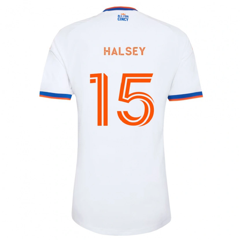 Danxen Niño Camiseta Bret Halsey #15 Blanco Azul Marino Naranja 2ª Equipación 2026/27 La Camisa México