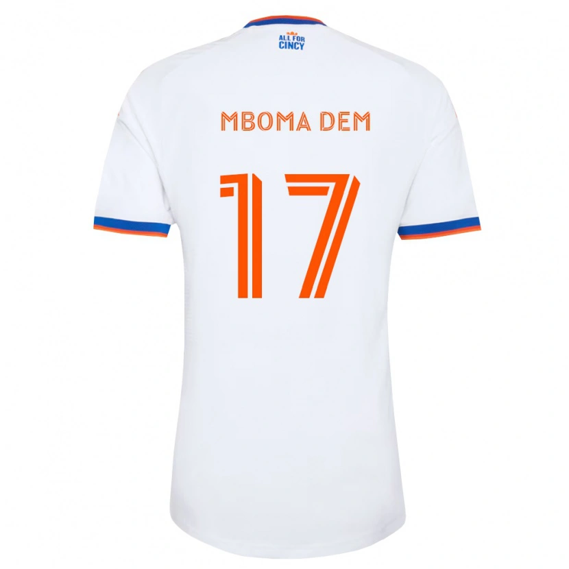 Danxen Niño Camiseta Kenji Mboma Dem #17 Blanco Azul Marino Naranja 2ª Equipación 2026/27 La Camisa México