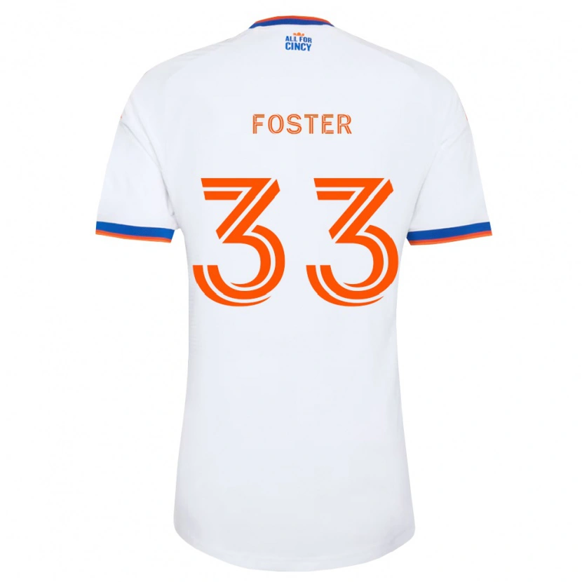 Danxen Niño Camiseta Isaiah Foster #33 Blanco Azul Marino Naranja 2ª Equipación 2026/27 La Camisa México