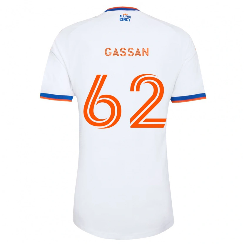 Danxen Niño Camiseta Noah Gassan #62 Blanco Azul Marino Naranja 2ª Equipación 2026/27 La Camisa México