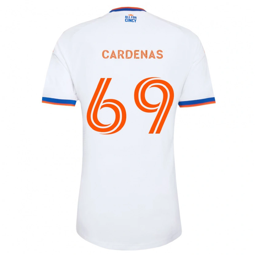 Danxen Niño Camiseta Jared Cardenas #69 Blanco Azul Marino Naranja 2ª Equipación 2026/27 La Camisa México