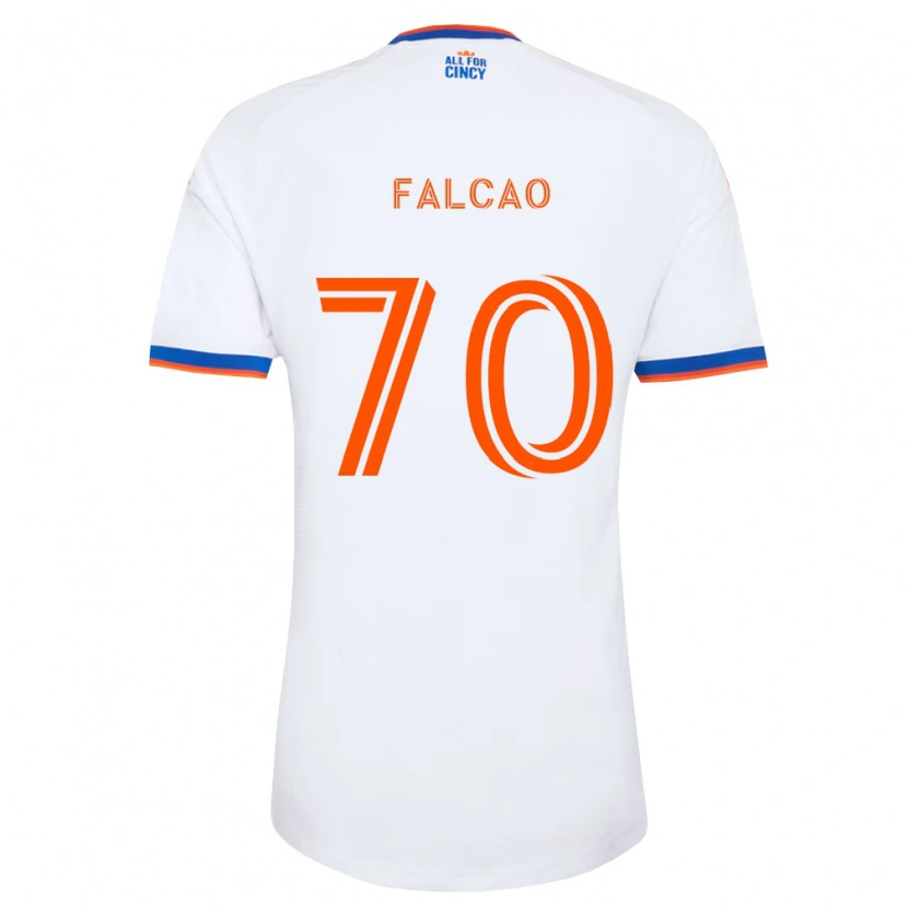 Danxen Niño Camiseta Kiano Falcao #70 Blanco Azul Marino Naranja 2ª Equipación 2026/27 La Camisa México