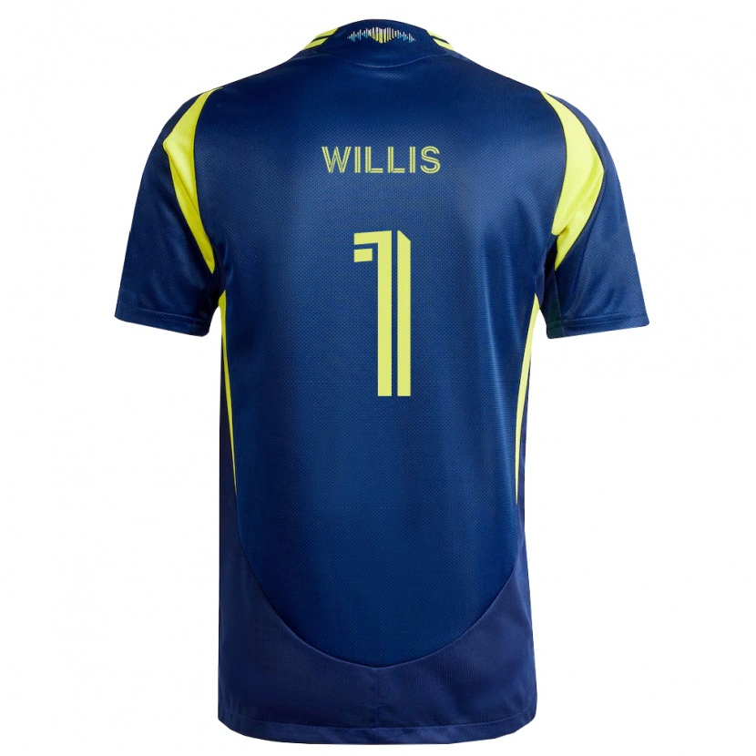Danxen Niño Camiseta Joe Willis #1 Amarillo Azul Marino 2ª Equipación 2026/27 La Camisa México