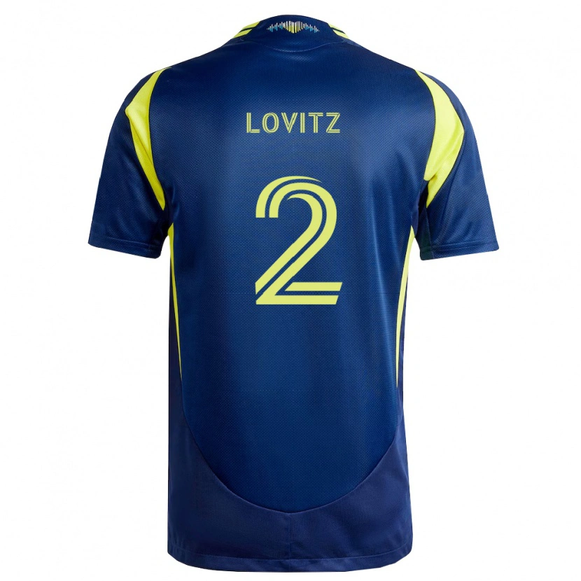 Danxen Niño Camiseta Daniel Lovitz #2 Amarillo Azul Marino 2ª Equipación 2026/27 La Camisa México