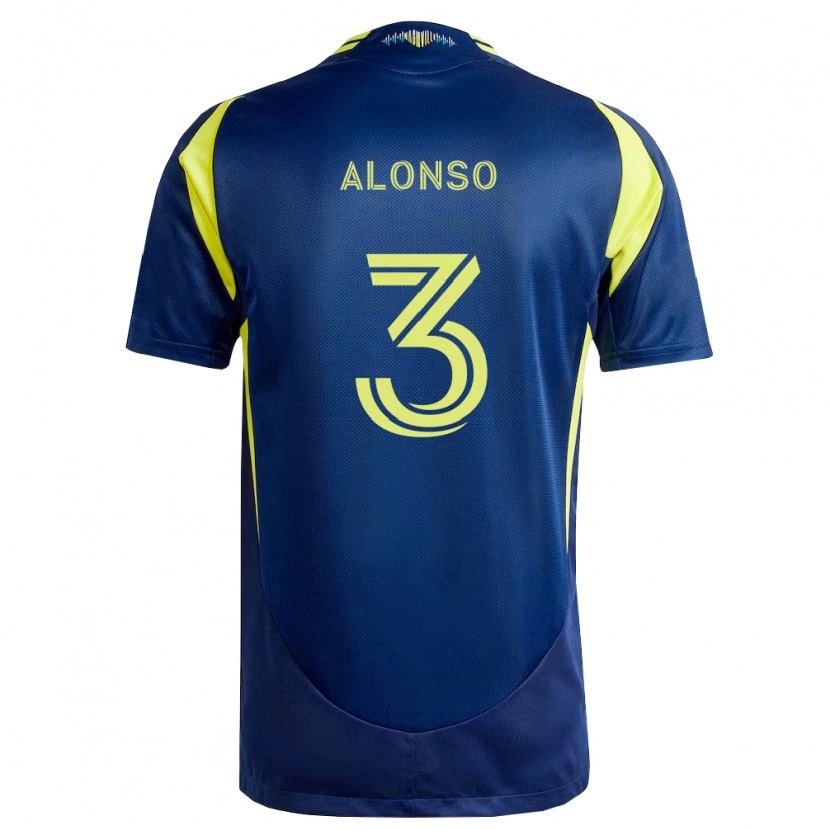Danxen Niño Camiseta Gabriel Alonso #3 Amarillo Azul Marino 2ª Equipación 2026/27 La Camisa México