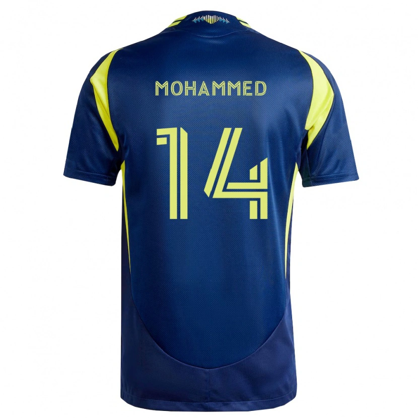 Danxen Niño Camiseta Shak Mohammed #14 Amarillo Azul Marino 2ª Equipación 2026/27 La Camisa México