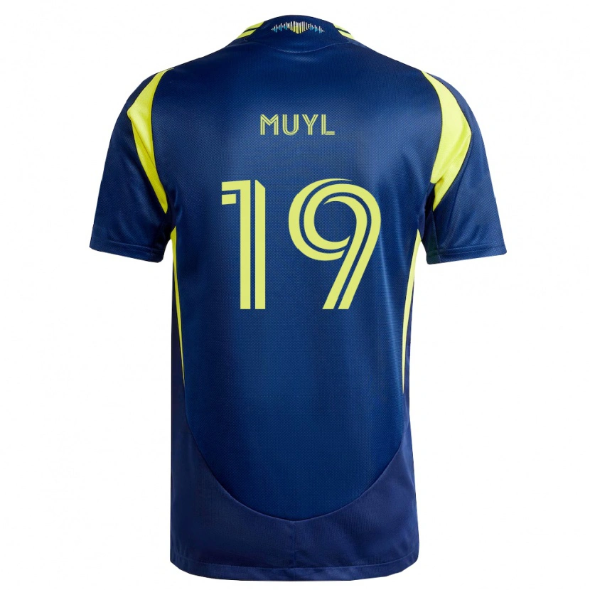 Danxen Niño Camiseta Alex Muyl #19 Amarillo Azul Marino 2ª Equipación 2026/27 La Camisa México