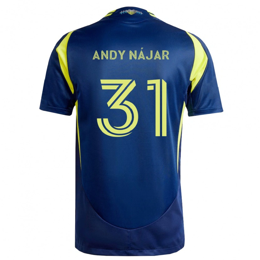 Danxen Niño Camiseta Andy Nájar #31 Amarillo Azul Marino 2ª Equipación 2026/27 La Camisa México