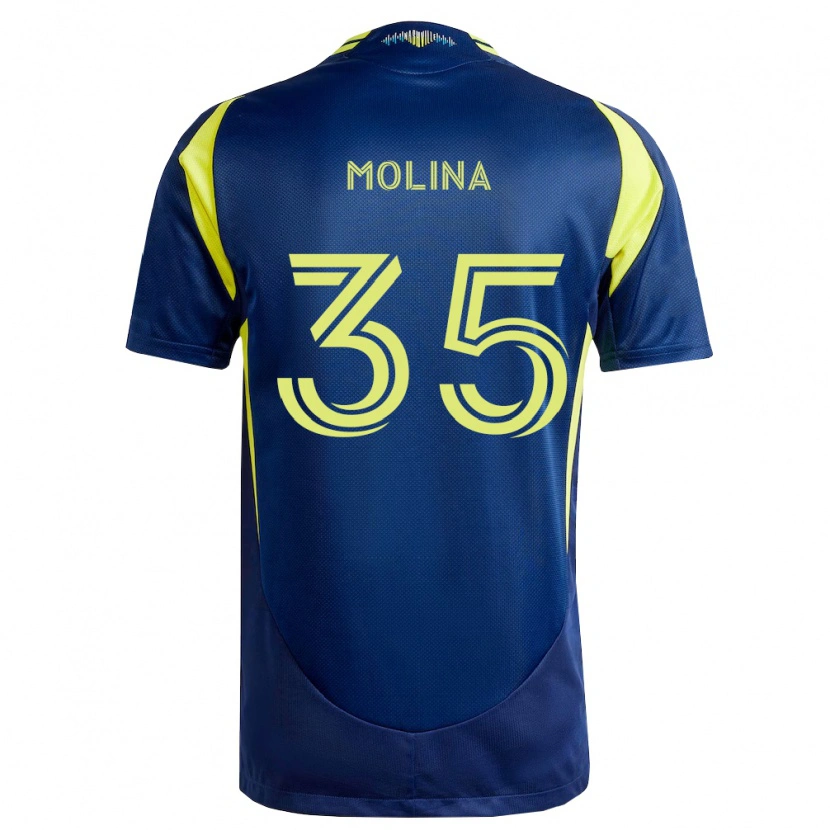 Danxen Niño Camiseta Malachi Molina #35 Amarillo Azul Marino 2ª Equipación 2026/27 La Camisa México