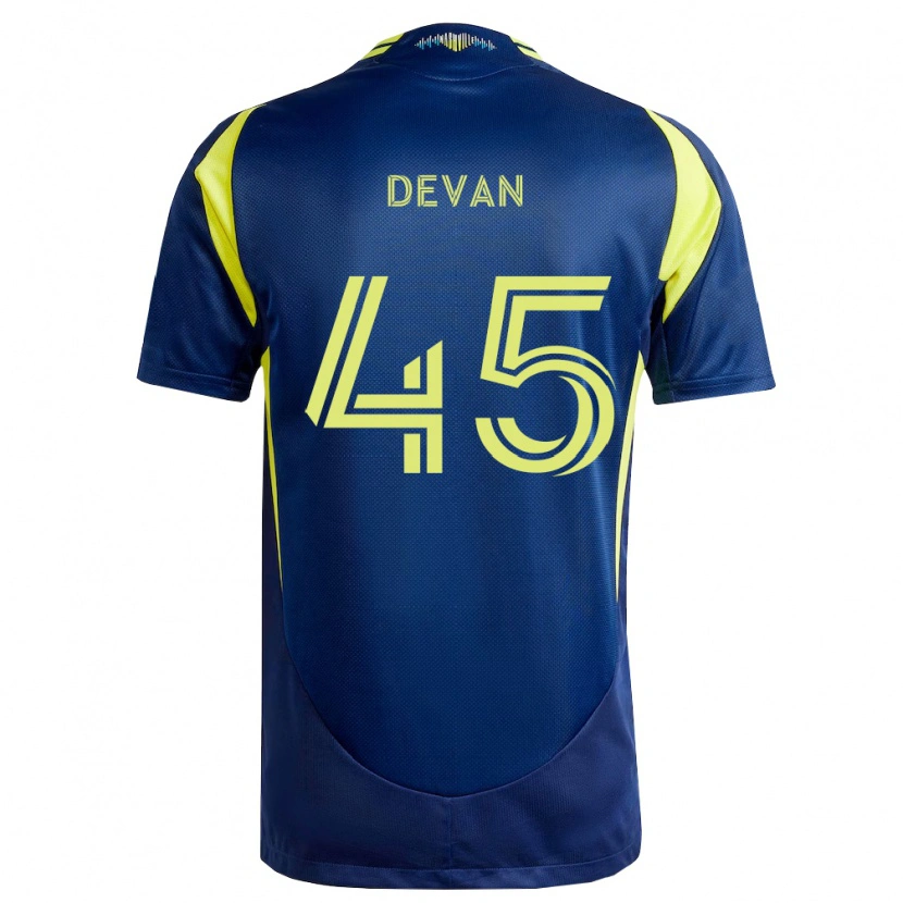 Danxen Niño Camiseta Liam Devan #45 Amarillo Azul Marino 2ª Equipación 2026/27 La Camisa México