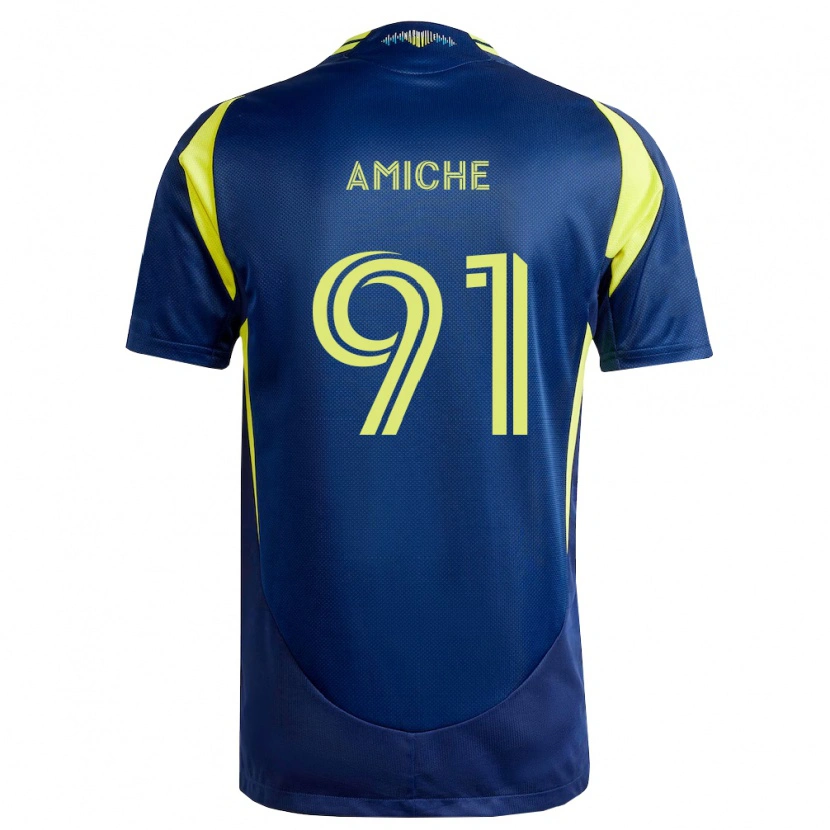 Danxen Niño Camiseta Kemy Amiche #91 Amarillo Azul Marino 2ª Equipación 2026/27 La Camisa México