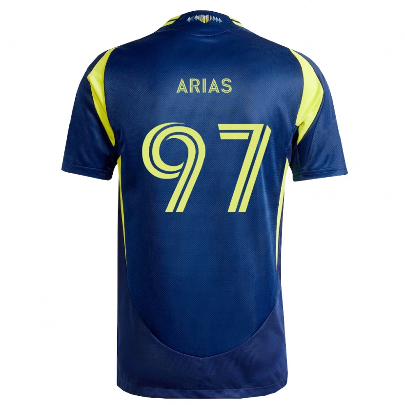 Danxen Niño Camiseta Emmanuel Arias #97 Amarillo Azul Marino 2ª Equipación 2026/27 La Camisa México