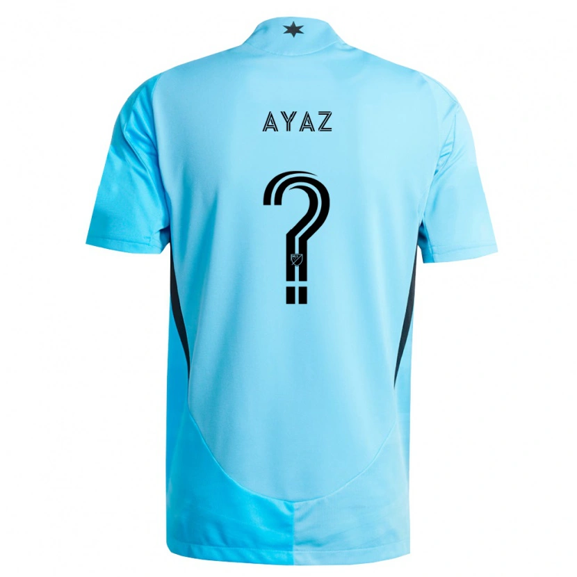Danxen Niño Camiseta Luke Ayaz #0 Azul Claro Negro 2ª Equipación 2026/27 La Camisa México