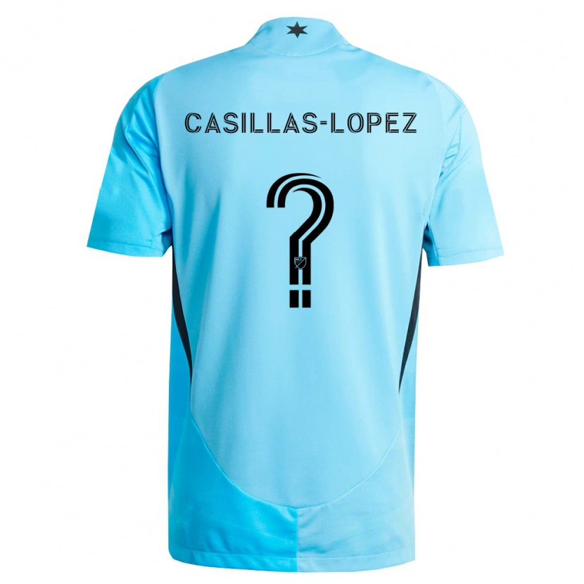Danxen Niño Camiseta Carlos Casillas-Lopez #0 Azul Claro Negro 2ª Equipación 2026/27 La Camisa México