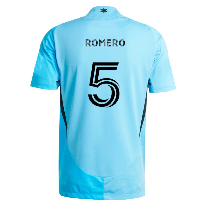 Danxen Niño Camiseta Nicolás Romero #5 Azul Claro Negro 2ª Equipación 2026/27 La Camisa México