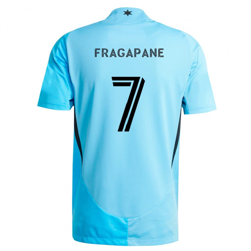 Danxen Niño Camiseta Franco Fragapane #7 Azul Claro Negro 2ª Equipación 2026/27 La Camisa México