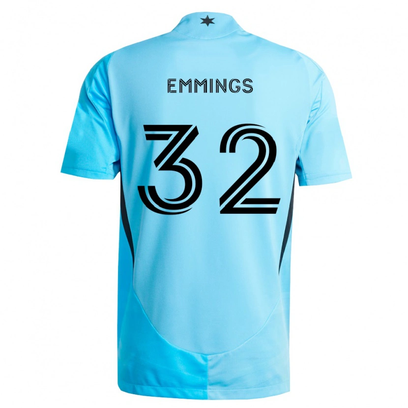 Danxen Niño Camiseta Fred Emmings #32 Azul Claro Negro 2ª Equipación 2026/27 La Camisa México