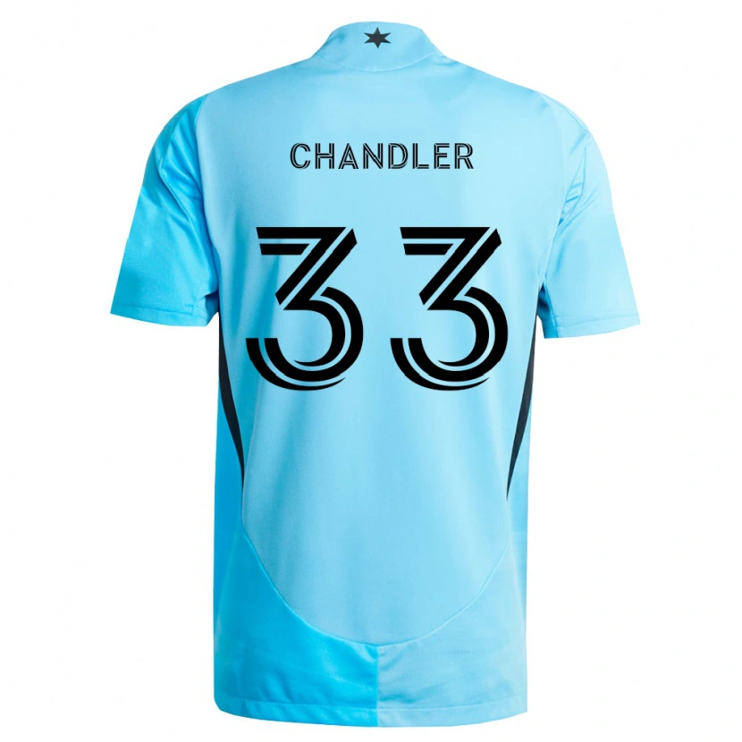 Danxen Niño Camiseta Kieran Chandler #33 Azul Claro Negro 2ª Equipación 2026/27 La Camisa México