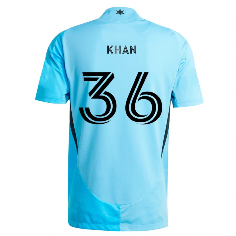 Danxen Niño Camiseta Molik Khan #36 Azul Claro Negro 2ª Equipación 2026/27 La Camisa México