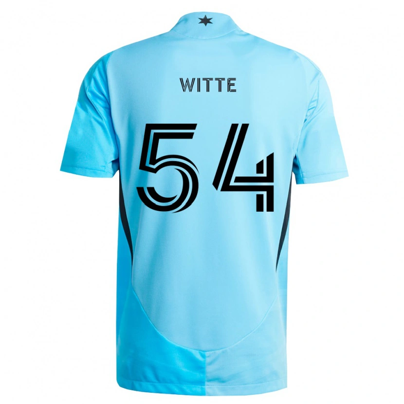 Danxen Niño Camiseta Alex Witte #54 Azul Claro Negro 2ª Equipación 2026/27 La Camisa México