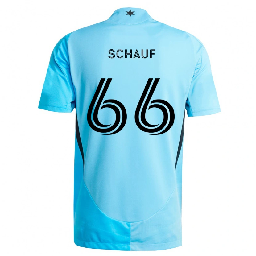 Danxen Niño Camiseta Brody Schauf #66 Azul Claro Negro 2ª Equipación 2026/27 La Camisa México
