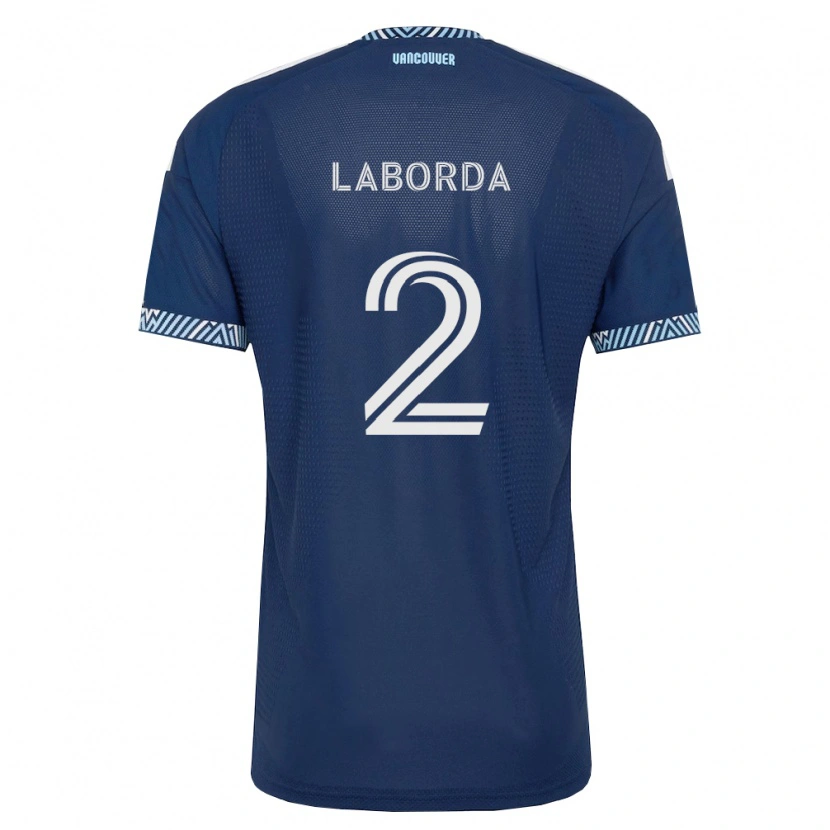 Danxen Niño Camiseta Mathías Laborda #2 Azul Profundo Blanco 2ª Equipación 2026/27 La Camisa México