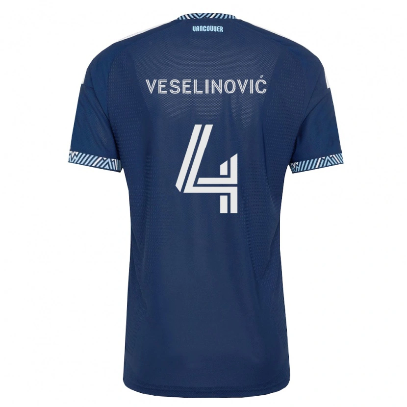 Danxen Niño Camiseta Ranko Veselinović #4 Azul Profundo Blanco 2ª Equipación 2026/27 La Camisa México