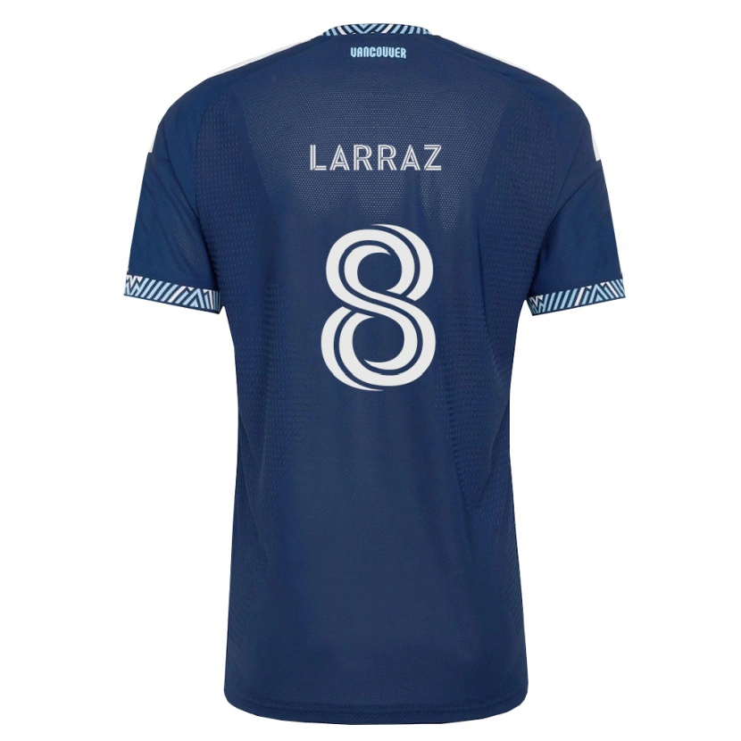 Danxen Niño Camiseta Oliver Larraz #8 Azul Profundo Blanco 2ª Equipación 2026/27 La Camisa México