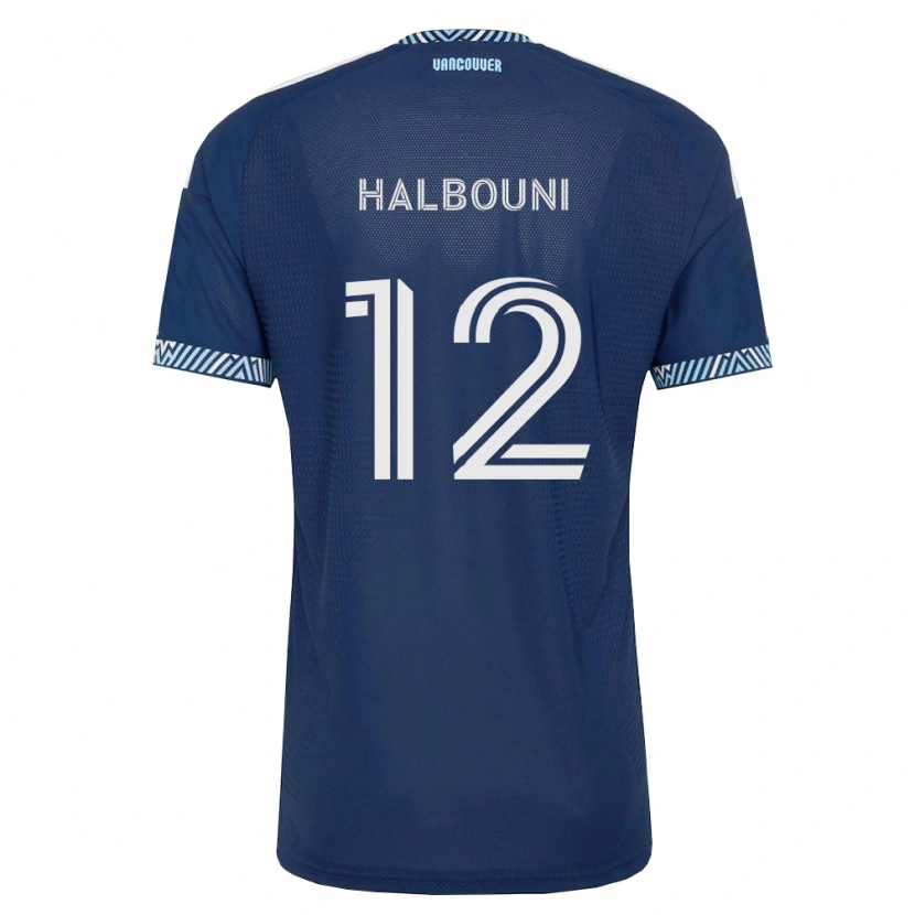 Danxen Niño Camiseta Belal Halbouni #12 Azul Profundo Blanco 2ª Equipación 2026/27 La Camisa México