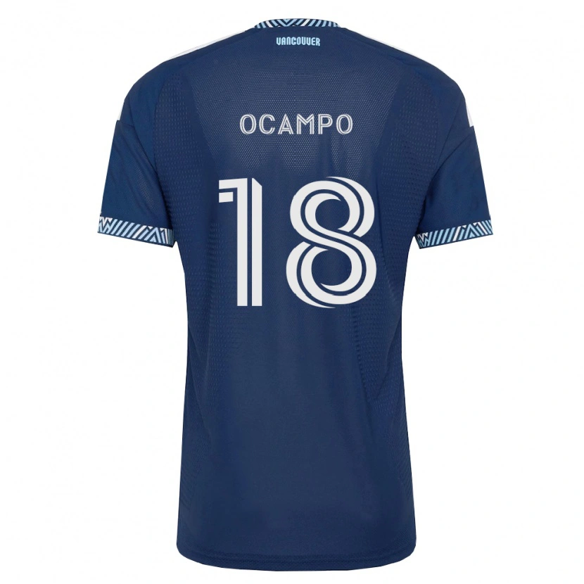 Danxen Niño Camiseta Édier Ocampo #18 Azul Profundo Blanco 2ª Equipación 2026/27 La Camisa México