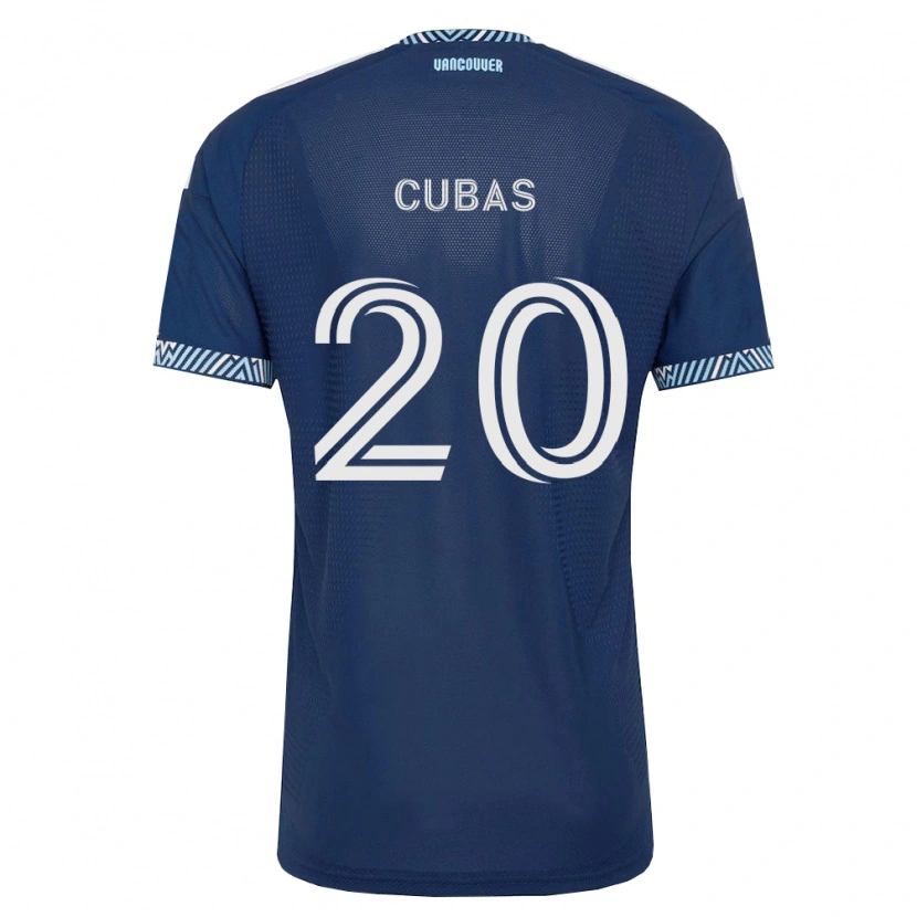 Danxen Niño Camiseta Andrés Cubas #20 Azul Profundo Blanco 2ª Equipación 2026/27 La Camisa México