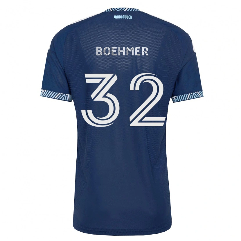 Danxen Niño Camiseta Isaac Boehmer #32 Azul Profundo Blanco 2ª Equipación 2026/27 La Camisa México
