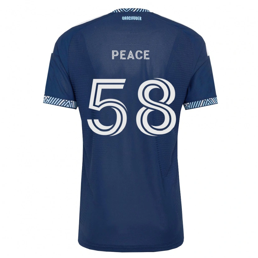 Danxen Niño Camiseta Jesse Peace #58 Azul Profundo Blanco 2ª Equipación 2026/27 La Camisa México