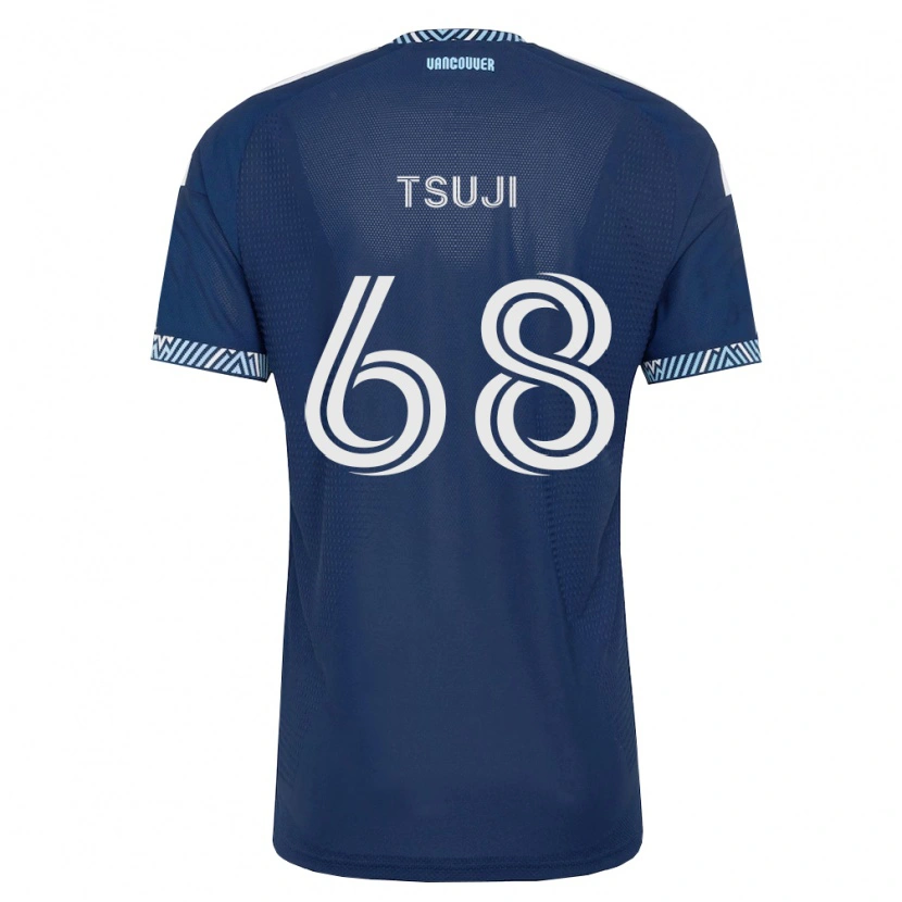 Danxen Niño Camiseta Yuma Tsuji #68 Azul Profundo Blanco 2ª Equipación 2026/27 La Camisa México