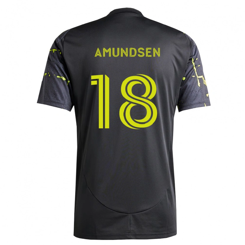 Danxen Niño Camiseta Malte Amundsen #18 Amarillo Fluorescente Negro 2ª Equipación 2026/27 La Camisa México