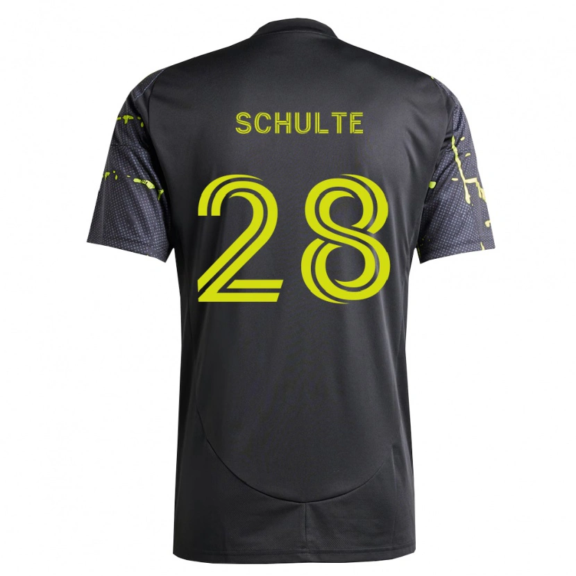 Danxen Niño Camiseta Patrick Schulte #28 Amarillo Fluorescente Negro 2ª Equipación 2026/27 La Camisa México