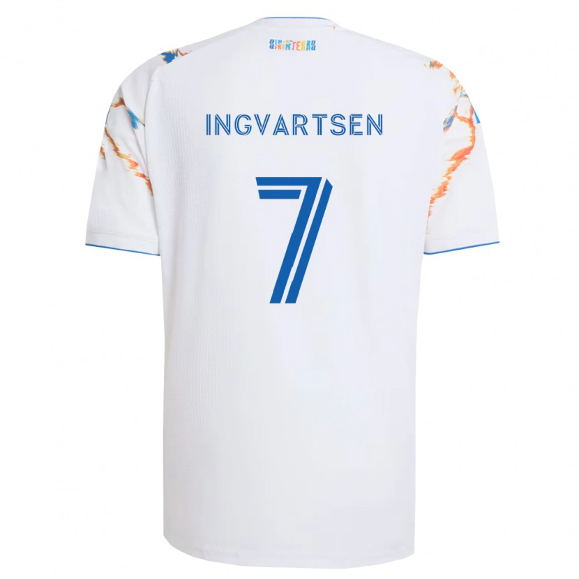 Danxen Niño Camiseta Marcus Ingvartsen #7 Blanco Naranja Azul 2ª Equipación 2026/27 La Camisa México