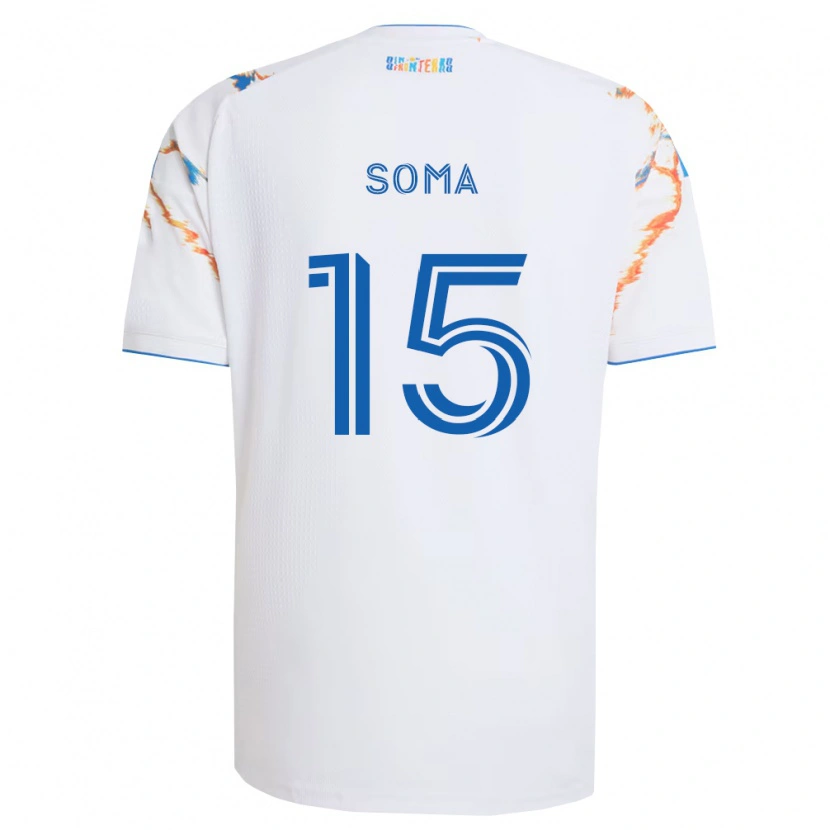 Danxen Niño Camiseta Pedro Soma #15 Blanco Naranja Azul 2ª Equipación 2026/27 La Camisa México