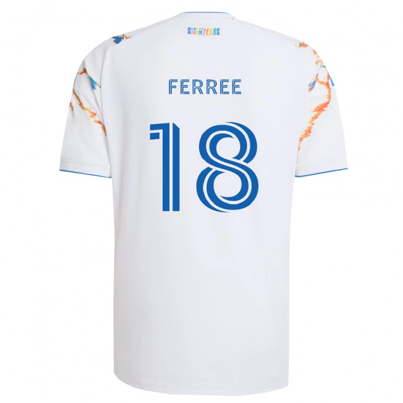 Danxen Niño Camiseta Duran Ferree #18 Blanco Naranja Azul 2ª Equipación 2026/27 La Camisa México