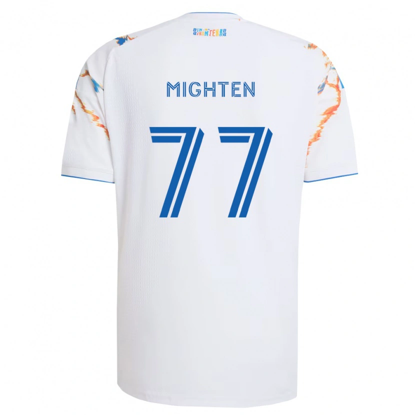 Danxen Niño Camiseta Alex Mighten #77 Blanco Naranja Azul 2ª Equipación 2026/27 La Camisa México