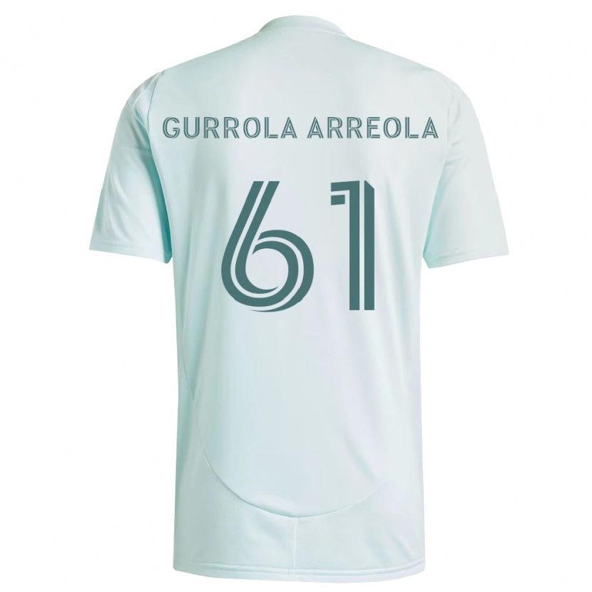 Danxen Niño Camiseta Diego Gurrola Arreola #61 Blanco Verde Claro 2ª Equipación 2026/27 La Camisa México