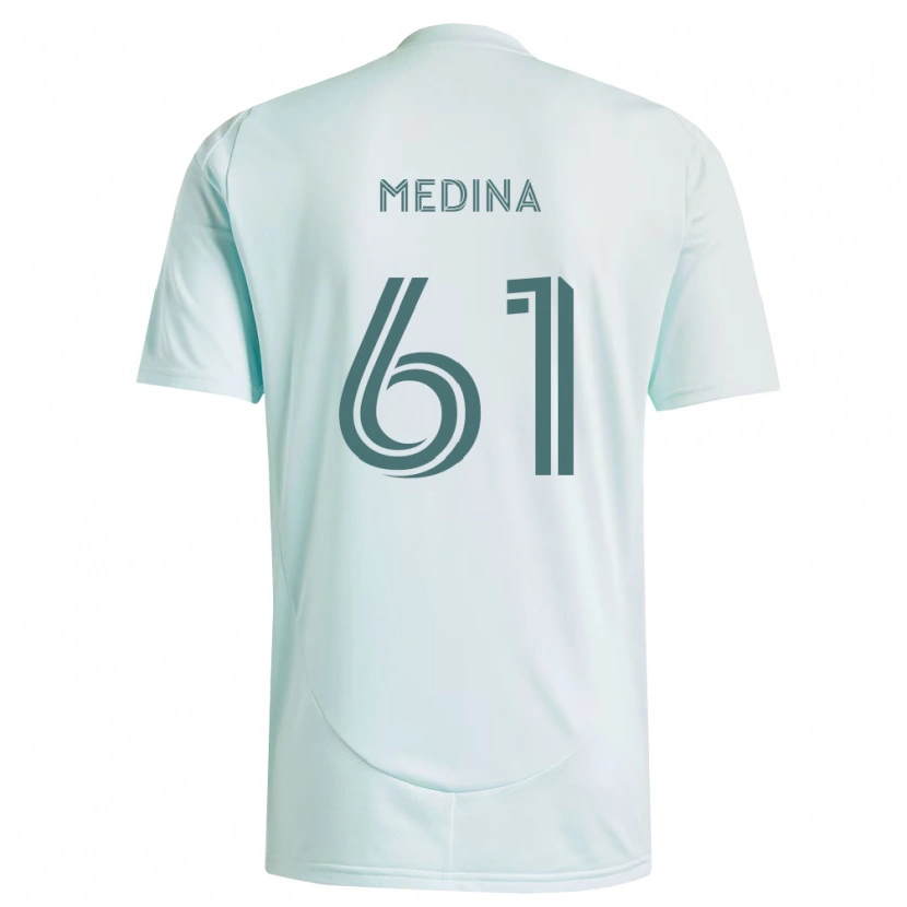 Danxen Niño Camiseta Leonardo Medina #61 Blanco Verde Claro 2ª Equipación 2026/27 La Camisa México