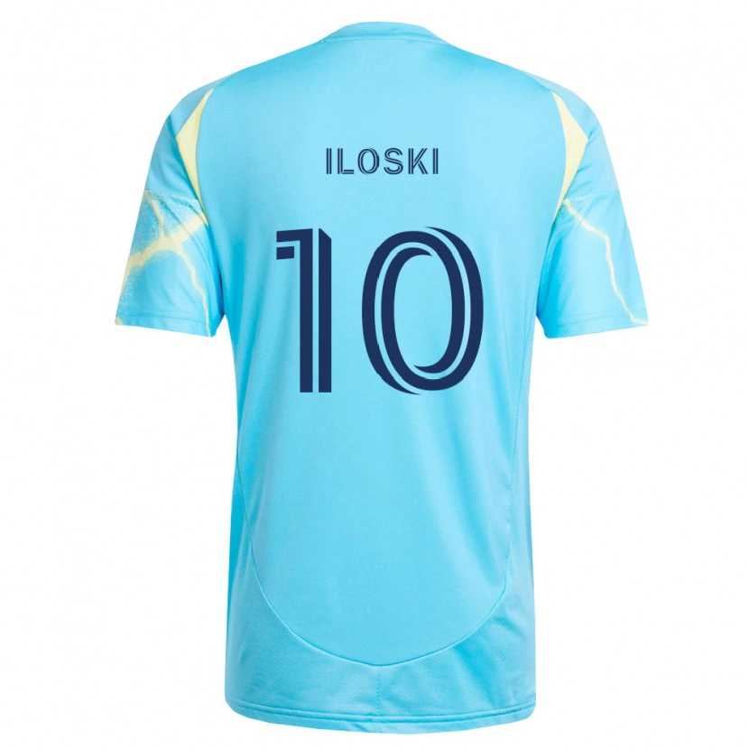 Danxen Niño Camiseta Milan Iloski #10 Azul Claro Negro Amarillo Claro 2ª Equipación 2026/27 La Camisa México