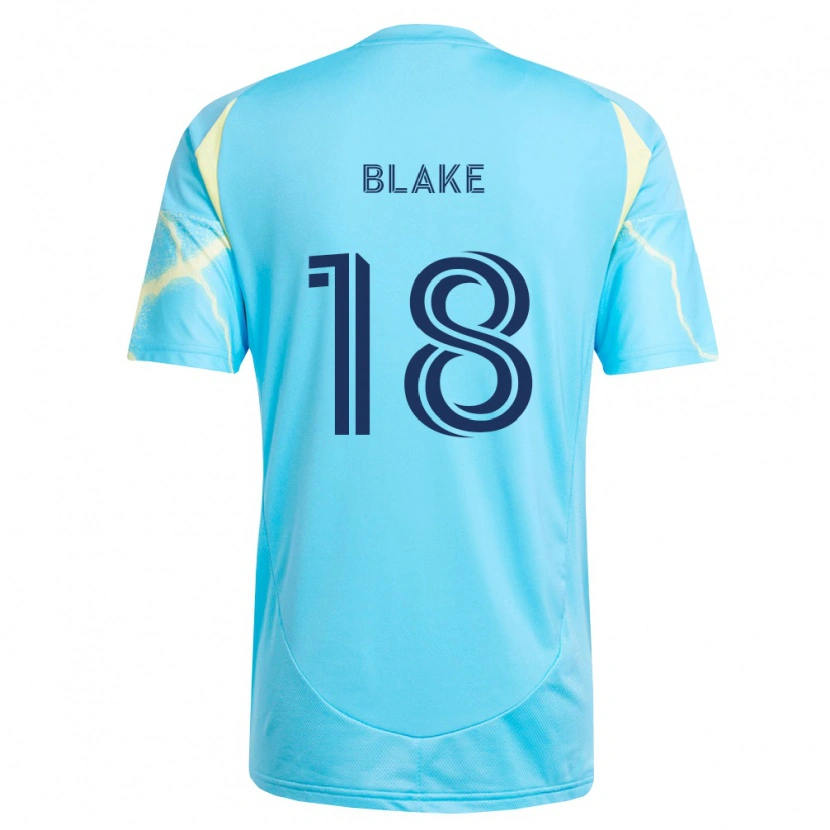 Danxen Niño Camiseta Andre Blake #18 Azul Claro Negro Amarillo Claro 2ª Equipación 2026/27 La Camisa México