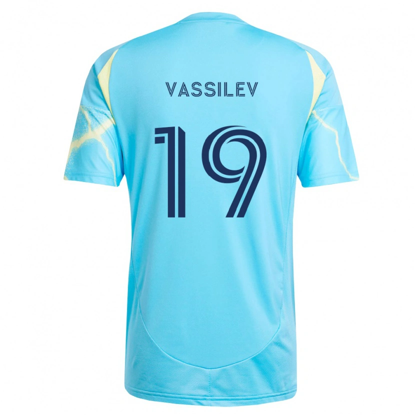 Danxen Niño Camiseta Indiana Vassilev #19 Azul Claro Negro Amarillo Claro 2ª Equipación 2026/27 La Camisa México