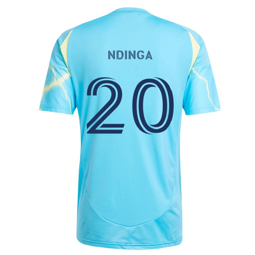 Danxen Niño Camiseta Philippe Ndinga #20 Azul Claro Negro Amarillo Claro 2ª Equipación 2026/27 La Camisa México