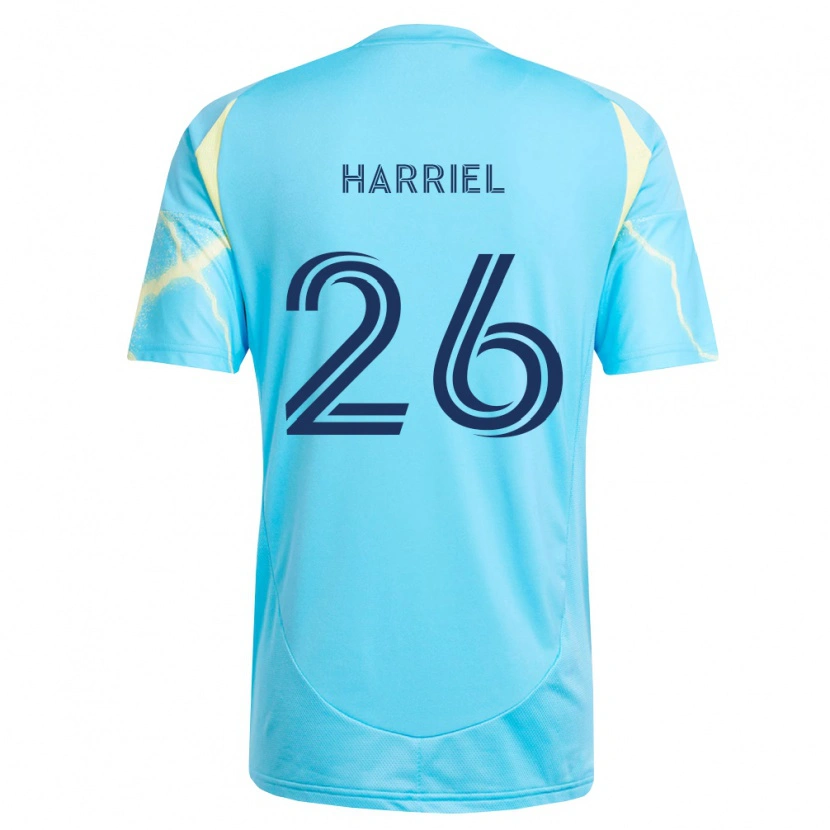 Danxen Niño Camiseta Nathan Harriel #26 Azul Claro Negro Amarillo Claro 2ª Equipación 2026/27 La Camisa México
