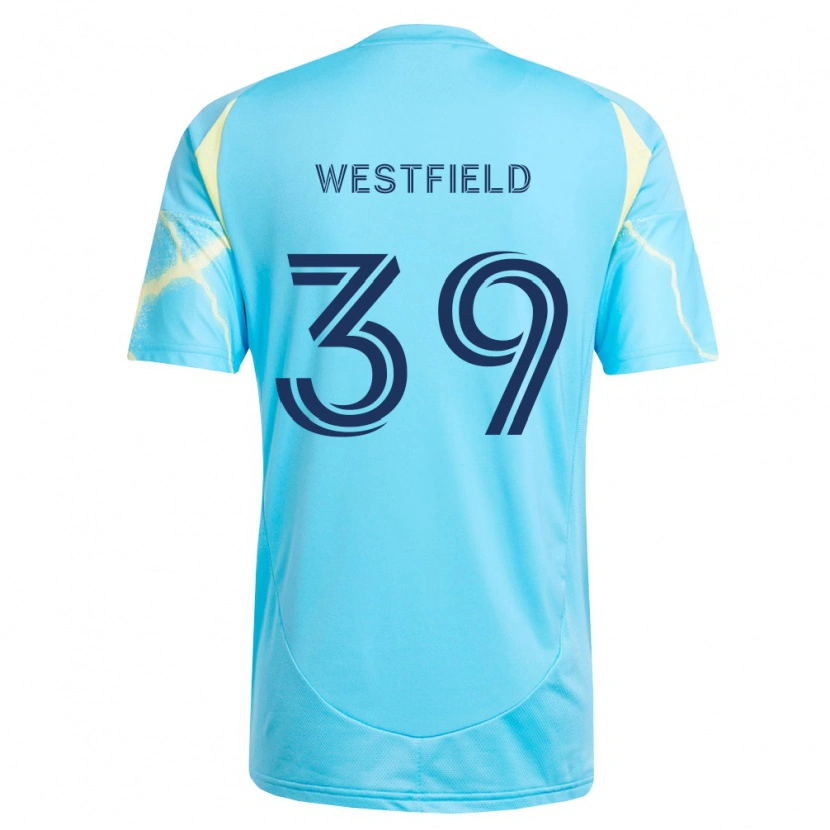 Danxen Niño Camiseta Frankie Westfield #39 Azul Claro Negro Amarillo Claro 2ª Equipación 2026/27 La Camisa México